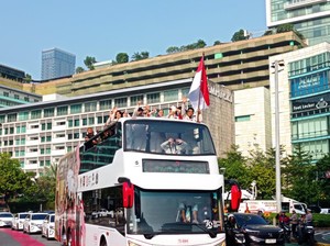 Momen Pawai Atlet Olimpiade 2024 Menuju Istana Merdeka