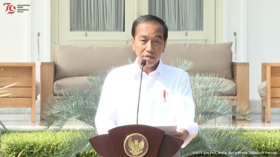 Presiden Jokowi Terima Atlet Olimpiade XXXIII Paris, Halaman Tengah Istana Merdeka,15/8/2024. (Tangkapan layar Youtube Setpres RI)