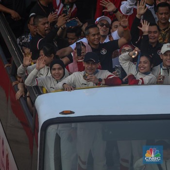 Pawai Jawara Kontingen RI di Olimpiade Paris 2024