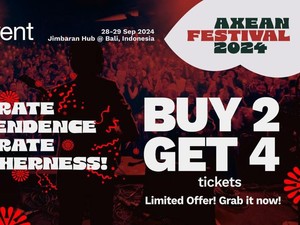 Promo 17 Agustus, Tiket Konser Axean Festival 2024 Buy 2 Get 4!