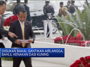 Diisukan Bakal Gantikan Airlangga, Bahlil Kenakan Dasi Kuning