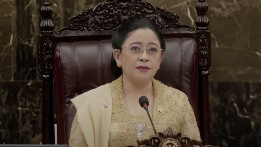 Ketua DPR RI, Puan Maharani dalam Sidang Tahunan MPR dan Sidang Bersama DPR RI-DPD RI di gedung DPR/MPR RI, Jakarta, Jumat (16/8/2024). (Tangkapan Layar Youtube DPR RI)
