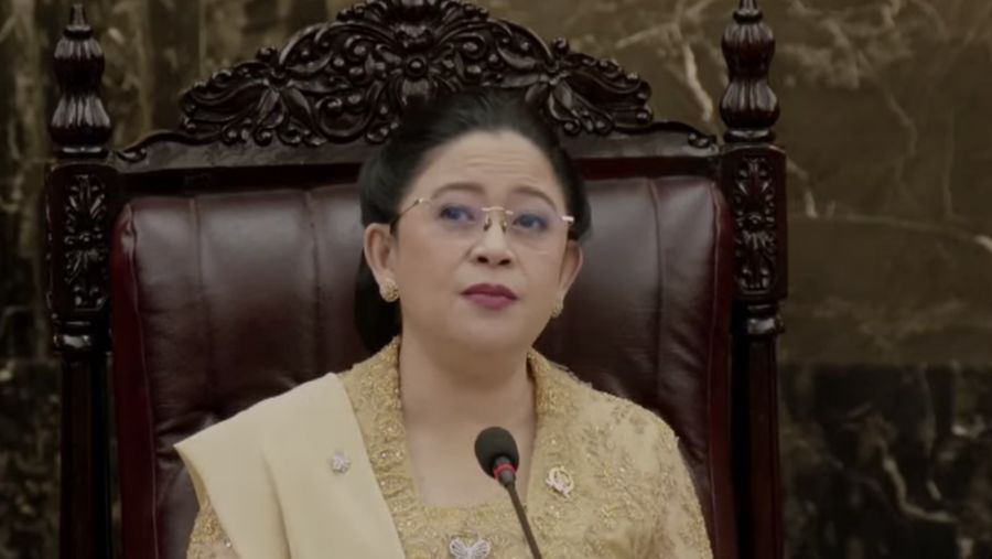 Ketua DPR RI, Puan Maharani dalam Sidang Tahunan MPR dan Sidang Bersama DPR RI-DPD RI di gedung DPR/MPR RI, Jakarta, Jumat (16/8/2024). (Tangkapan Layar Youtube DPR RI)