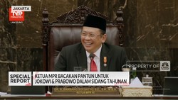 Ketua MPR Bacakan Pantun Untuk Jokowi & Prabowo di Sidang Tahunan
