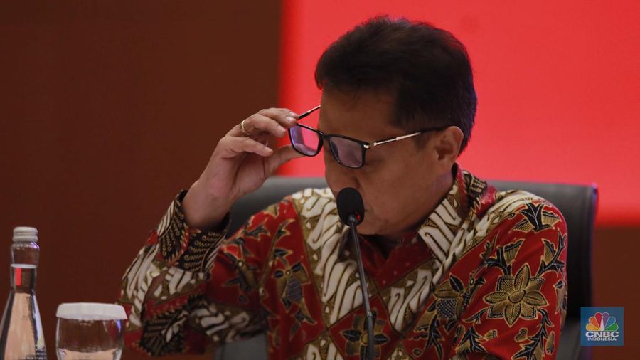 Menteri Kesehatan Budi Gunadi Sadikin dalam Konferensi Pers Nota Keuangan dan Rancangan Anggaran Pendapatan dan Belanja Negara (RAPBN) 2025 di Kantor Kementerian Keuangan, Jakarta, Jumat (16/8/2024). (CNBC Indonesia/Muhammad Sabki)