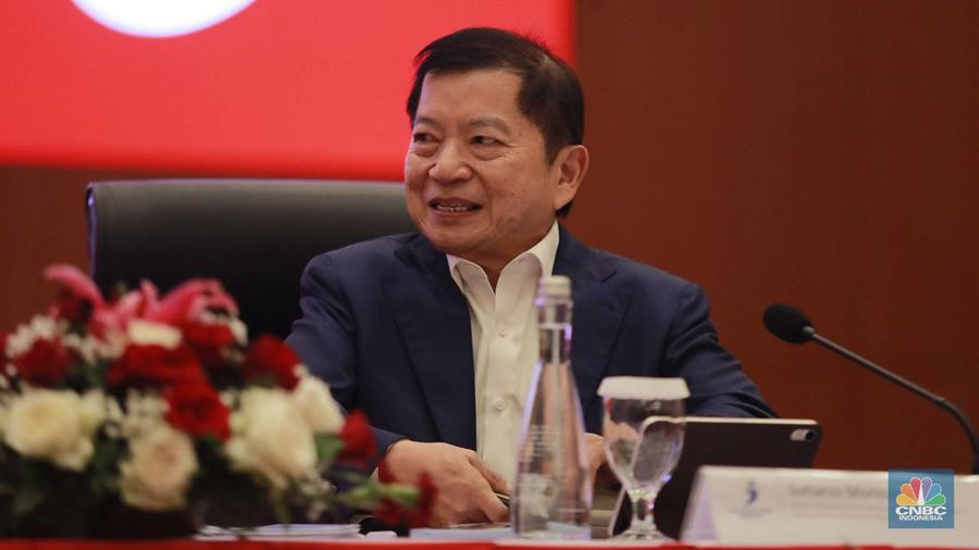 Menteri PPN/Bappenas, Suharso Monoarfa, Konferensi Pers Nota Keuangan dan Rancangan Anggaran Pendapatan dan Belanja Negara (RAPBN) 2025 di Kantor Kementerian Keuangan, Jakarta, Jumat (16/8/2024). (CNBC Indonesia/Muhammad Sabki)