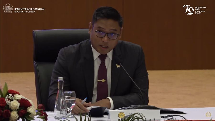 Wamentan Sudaryono saat Jumpa Pers RAPBN 2025