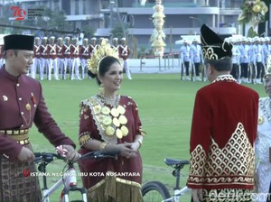 AHY-Annisa Menang Busana Adat Terbaik di Istana Negara IKN, Bawa Pulang Sepeda