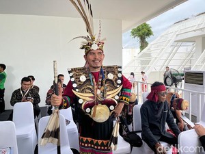 Bangganya Tokoh Adat Kalimantan Upacara HUT RI Digelar di IKN