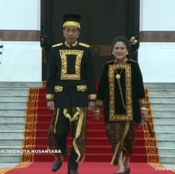 Jokowi Kenakan Pakaian Adat Kustin Kaltim di Upacara HUT RI ke-79