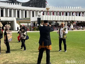 Istana Negara IKN Jadi Ajang Foto Sebelum Upacara HUT Ke-79 RI Dimulai