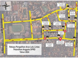 Pelantikan Anggota DPRD Denpasar, Arus Lalin di Jalan Melati Dialihkan