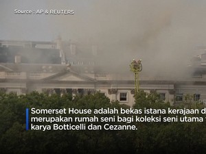 Kebakaran di Somerset House London, Ratusan Petugas Pemadam Dikerahkan