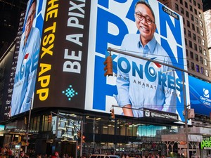 Foto Ketum PAN Mejeng di Time Square New York, Netizen: MasadePAN