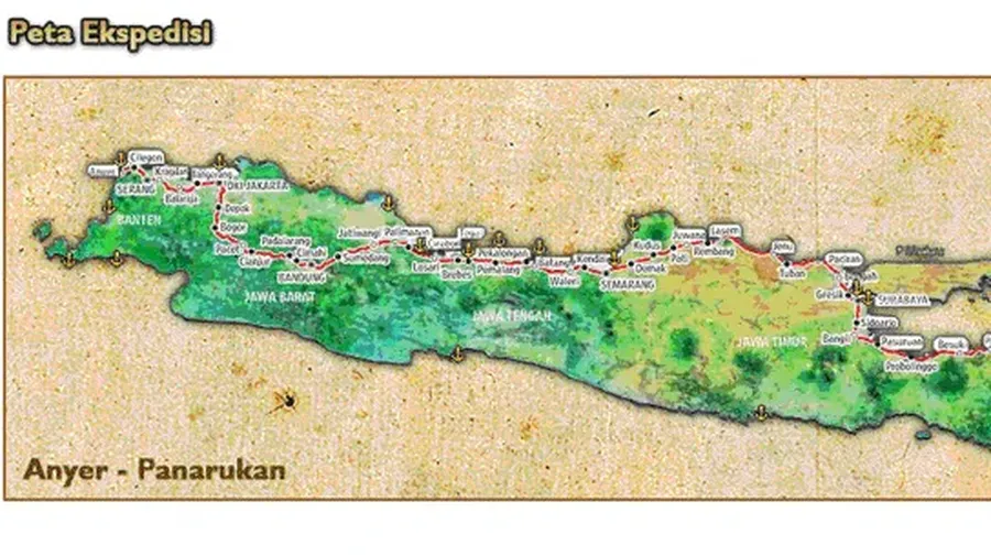 Peta 1.000 KM Anyer-Panarukan (Istimewa)