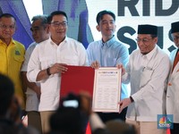 Detik-Detik Gibran Muncul Dukung Kang Emil-Suswono di Pilgub Jakarta