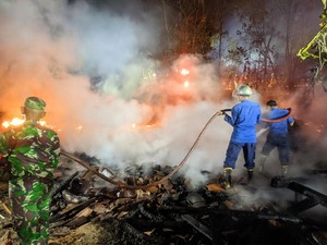 4 Rumah di Mondokan Sragen Ludes Terbakar, Kerugian Capai Rp 100 Juta