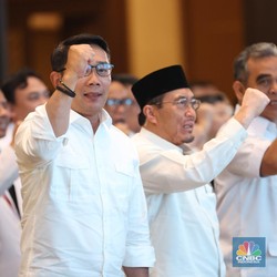 Aksi Balas Pantun Kang Emil-Suswono saat Deklarasi Maju Pilgub Jakarta