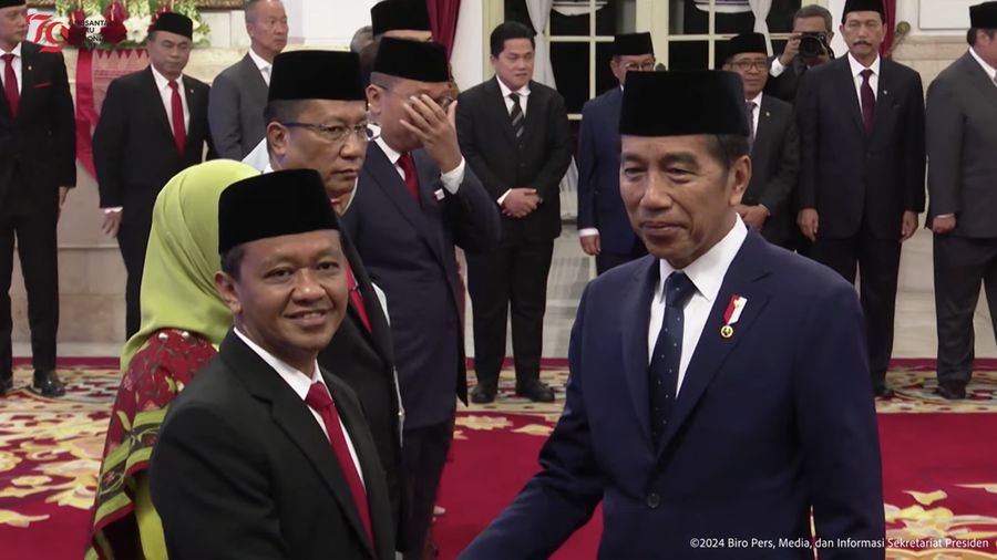 Presiden Joko Widodo melantik Pejabat Negara Republik Indonesia, Istana Negara, (19/8/2024). (Tangkapan Layar Youtube Sekretariat Presiden)