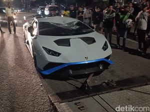 Penampakan Lamborghini Huracan Tabrak Pemulung di Jakut hingga Tewas