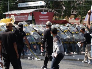 Simulasi Sispamkota, Pilkada di Alun-alun Ponorogo Dibikin Ricuh
