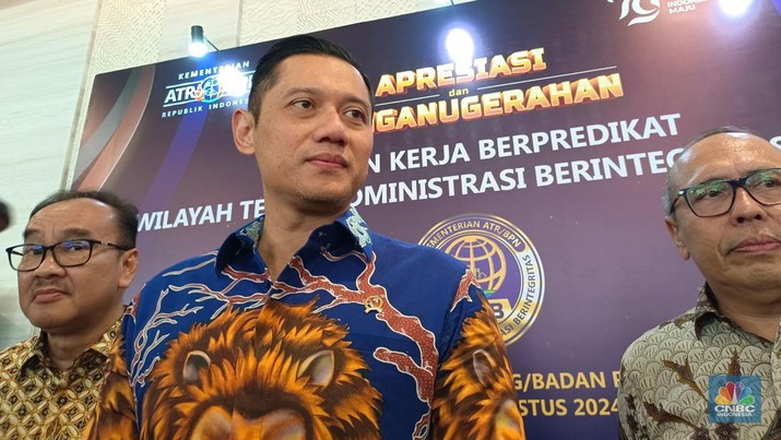 Menteri Agraria dan Tata Ruang/Kepala Badan Pertanahan Nasional (ATR/BPN) Agus Harimurti Yudhoyono (AHY). (CNBC Indonesia/Martyasari Rizky)