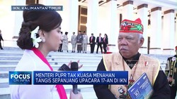 Menteri PUPR Tak Kuasa Tahan Tangis Saat Upacara Hut RI di IKN