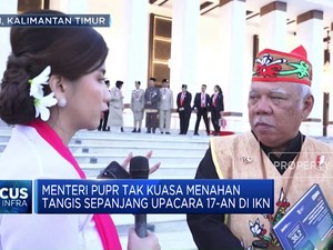 Menteri PUPR Tak Kuasa Tahan Tangis Saat Upacara Hut RI di IKN