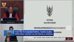 MK Putuskan Parpol Tanpa Kursi DPRD Bisa Usung Calon Kepala Daerah
