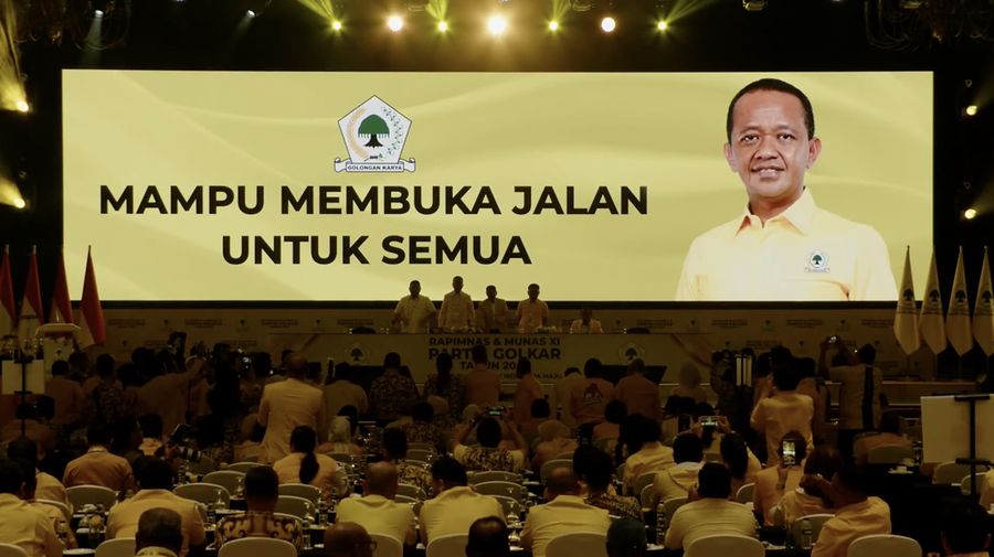 Bahlil Lahadalia akhirnya resmi menjadi Ketua Umum Golongan Karya (Golkar), menggantikan Airlangga Hartarto yang mundur. Bahlil ditetapkan menjadi Ketum Golkar di Musyawarah Nasional (Munas) XI Golkar yang berlangsung di JCC Senayan, Jakarta, Rabu (21/8/2024). (Tangkapan Layar Youtube Golkar Indonesia)