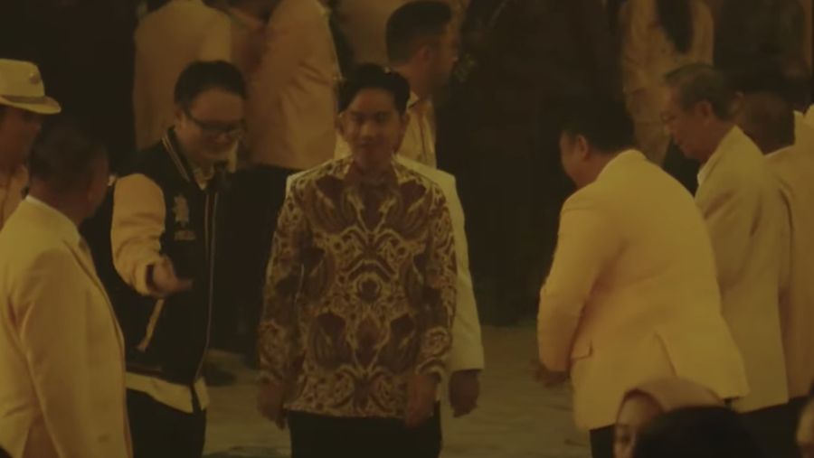 Gibran Rakabuming saat menghadiri penutupan Munas XI Partai Golkar 2024 di Jakarta, Rabu (21/8/2024). (YouTube/Golkar Indonesia)