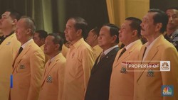 Jokowi Pakai Kemeja Kuning di Penutupan Munas Golkar