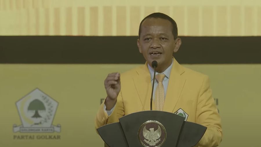Ketua Umum DPP Partai Golkar, bahlil Lahadalia saat penutupan Munas XI Partai Golkar 2024 di Jakarta, Rabu (21/8/2024). (YouTube/Golkar Indonesia)