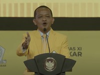 Ketua Umum DPP Partai Golkar, bahlil Lahadalia saat penutupan Munas XI Partai Golkar 2024 di Jakarta, Rabu (21/8/2024). (YouTube/Golkar Indonesia)