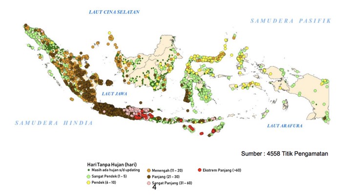 Monitoring hari tanpa hujan bulan Juli 2024. (Dok. BMKG)