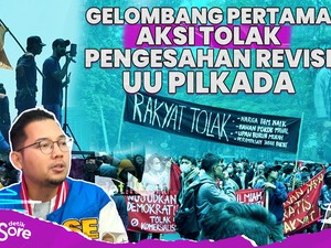 Gelombang Pertama Aksi Tolak Pengesahan Revisi UU Pilkada