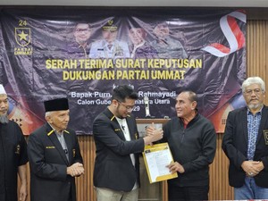 Partai Ummat Resmi Dukung Edy di Pilgubsu, Mandat Diserahkan Ridho-Amin Rais
