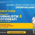 Perhatian, Lomba Karya Jurnalistik & Fotografi ESDM Diperpanjang!