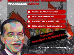 Ada 2 Demo Tolak Revisi UU Pilkada di Solo-Sukoharjo, Ini Lokasinya Lur!