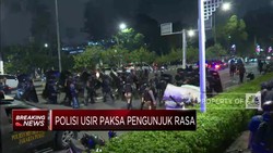 Video: Polisi Usir Paksa Massa di Depan Gedung DPR