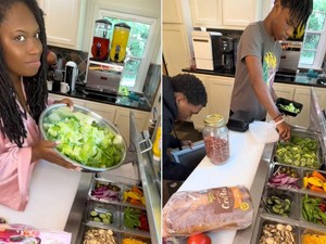 Punya Banyak Anak, Wanita Ini Pasang Salad Bar Rp 21 Juta di Dapurnya