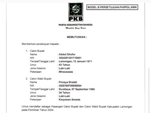 PKB Beri Rekom Abdul Ghofur-Firosya Shalati Maju Pilbup Lamongan 2024