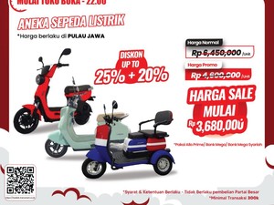 Sepeda Listrik di Transmart Full Day Sale Diskon Rp 2,7 Jutaan