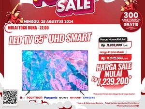 TV LED 65 UHD Makin Murah di Transmart Full Day Sale, Diskon Rp 2 Jutaan
