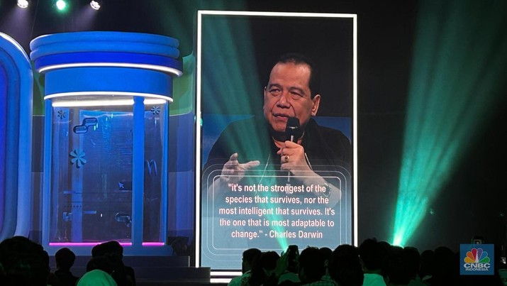 Chairul Tanjung dalam Fireside Chat Session with Chairul Tanjung di Pertamina Creativepreneuer Summit 2024, Sabtu (24/8/2024). (CNBC Indonesia/Zefanya Aprilia)