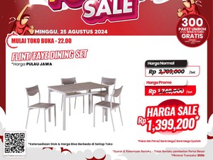 Satu Set Meja Makan Diskon Besar Cuma di Transmart Full Day Sale