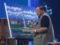 SBY 'Turun Gunung', Live Painting di Creativepreneur Summit 2024