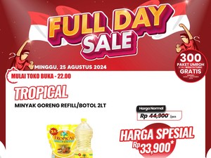 Minyak Goreng Tropical 2 Liter Diskon Rp 11.000 di Transmart Full Day Sale!