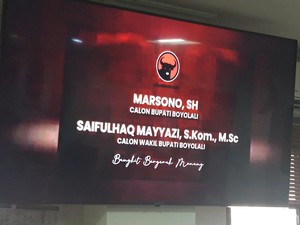 PDIP Resmi Usung Marsono-Saifulhaq Mayyazi di Pilkada Boyolali 2024
