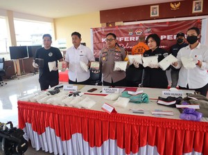 Kurir Narkoba di Tarakan Ditangkap Saat Lompat ke Sungai, Sabu 24 Kg Disita
